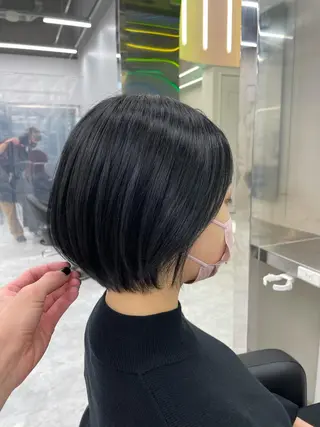 ショート カラー ヘアアレンジ 縮毛矯正/髪質改善/ ブリーチ毛/木元渓太のヘアスタイル