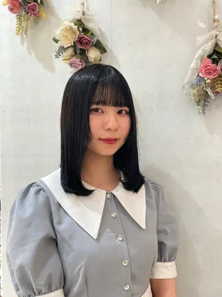 ミディアム カラー PooL ♥ かたやま ひなこのヘアスタイル