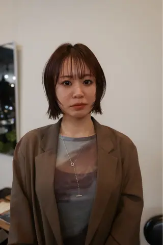 ミディアム ボブレイヤー募集中 出島　凜平のヘアスタイル
