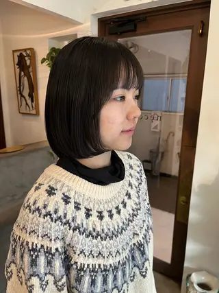 ミディアム 柴田 さくら/カットパーマのヘアスタイル