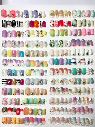 ネイル 渋谷／チップ長さ出し 👑アプレgel-xのネイルデザイン