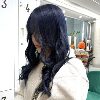 セミロング カラー Runa/心斎橋 /ハイトーンのヘアスタイル