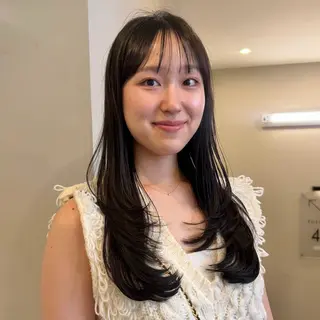 ロング 顔周りレイヤー꙳⋆ ミディアム⌇SAKIのヘアスタイル