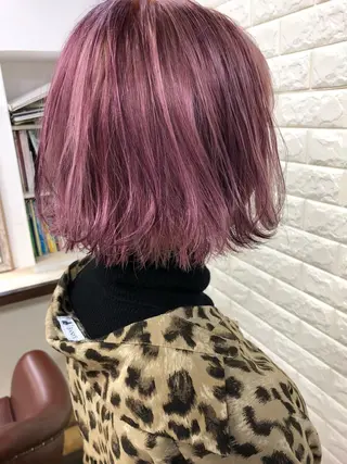 ミディアム カラー famille ファミーユのヘアスタイル