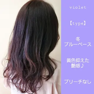 セミロング カラー 髪質改善 常世田のヘアスタイル
