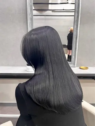 ミディアム カラー ブリーチ有無Wカラー メンズパーマ大成のヘアスタイル