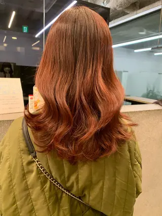 ミディアム カラー 透明感カラー✂︎ /縮毛矯正/YUKAのヘアスタイル