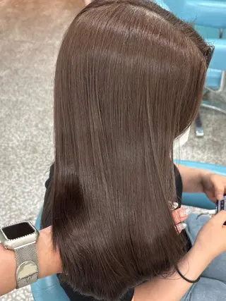 セミロング カラー 透明感カラー Nau🎀のヘアスタイル