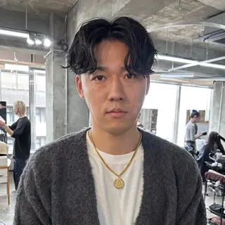 ショート パーマ メンズ 🌹スポットパーマ 🌹韓国風/ユーキのヘアスタイル