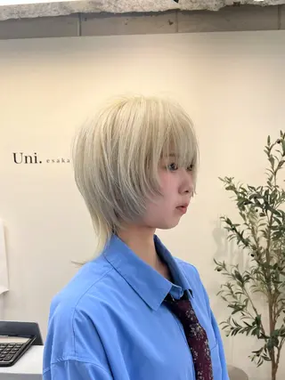 ショート メンズ レイヤー ウルフ 弓木啓輔のヘアスタイル