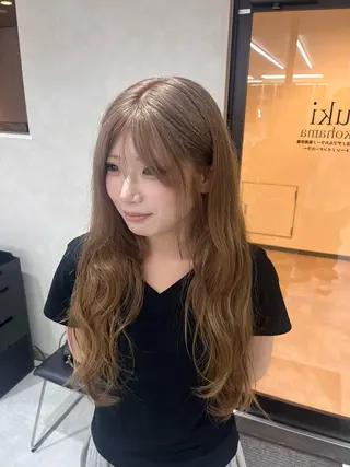 ロング カラー 🧸垢抜けハイトーン 🫧𖤐⡱れんのヘアスタイル