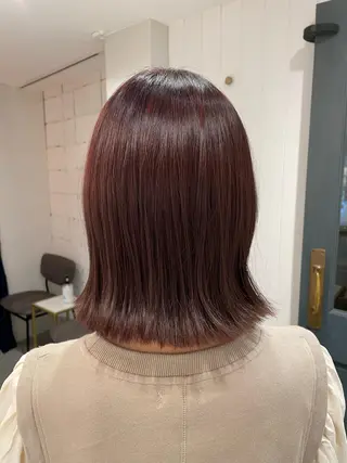 ミディアム カラー レイヤー♡ショート 石川優奈のヘアスタイル