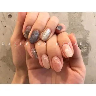ショート カラー ネイル マツエク・マツパ illum hicariのネイルデザイン