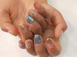 ネイル はばすみれ🎀ﾈｲﾙ 光ﾌｪｲｼｬﾙ ﾍｱのネイルデザイン