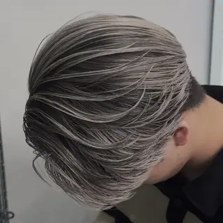 ミディアム カラー パーマ ヘアアレンジ メンズ メンズパーマ 🌫デザインカラーのヘアスタイル