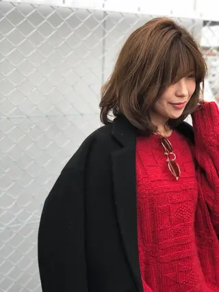 ミディアム カラー パーマ ヘアアレンジ メンズ キッズ ネイル マツエク・マツパ premier modelsのヘアスタイル