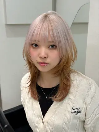 ロング カラー ハイトーンレイヤー TENSHOのヘアスタイル