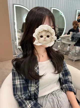 ロング ヘアアレンジ 大宮縮毛矯正🩵 レイヤー 佐藤和のヘアスタイル
