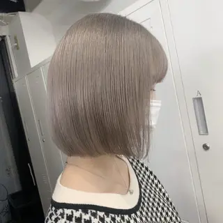 ミディアム カラー 赤みゼロ/透明感 カラー🌿KANTAのヘアスタイル