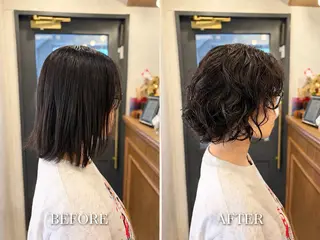 ミディアム パーマ オリーブ/みづき /ボブパーマ🤍のヘアスタイル