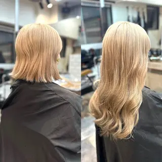 ロング カラー ヘアアレンジ ⭐️エクステ指名 No.1⭐️高頭のヘアスタイル