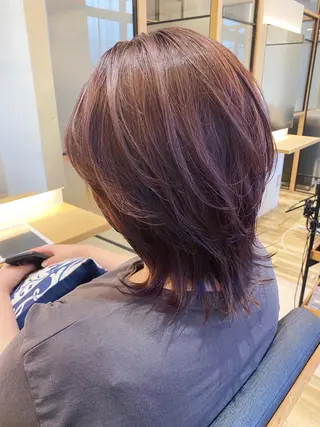 ミディアム カラー 🌈🌸あおき みちる🌟💗のヘアスタイル