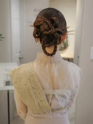 ロング カラー ヘアアレンジ hiide sisiのヘアスタイル