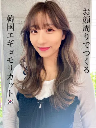 セミロング レイヤー/顔周り 田山 穂波のヘアスタイル