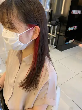 カラー ゆめ ベージュカラーのヘアスタイル