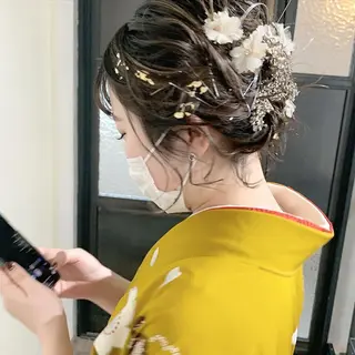 ショート カラー ヘアアレンジ 本間 結衣のヘアスタイル