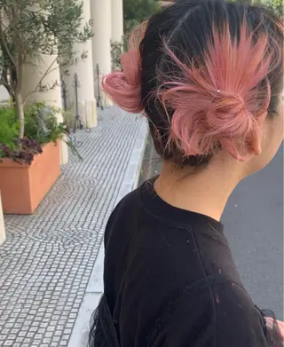 ミディアム カラー ヘアアレンジ 色落ちまでキレイに！ ！女性サロンのヘアスタイル