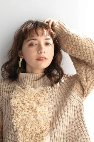 ミディアム パーマ 笠谷 正之のヘアスタイル