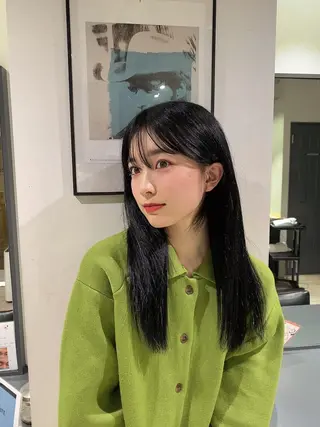 セミロング カラー L'wis　比佐野 大地のヘアスタイル