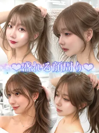 ロング カラー 盛れる顔周り✨韓国 レイヤーkanatoのヘアスタイル