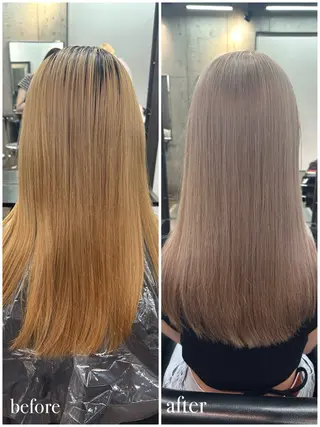 セミロング エクステ🌟カラー 🌟エリア最安値🌟のヘアスタイル