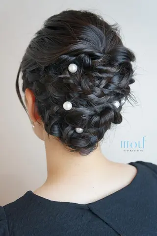 ミディアム カラー パーマ ヘアアレンジ ネイル マツエク・マツパ 天羽 達也のヘアスタイル