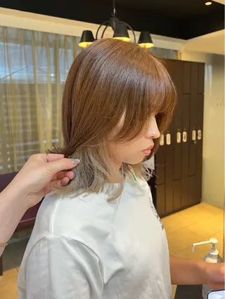 ミディアム カラー 田中 月菜/副店長のヘアスタイル