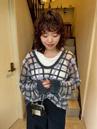 ミディアム カラー glad hairのヘアスタイル