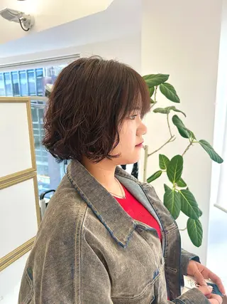 ショート パーマ 🌻ロングパーマ/透 明感カラー矢木🌻のヘアスタイル