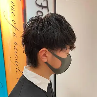 ショート パーマ メンズ 橋本 琉磨のヘアスタイル