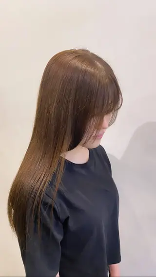 ロング カラー やました もえかのヘアスタイル