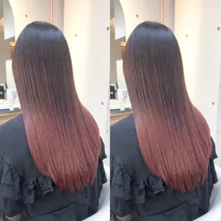 ロング カラー ハイトーン🎀 暖色系カラー🎀愛美のヘアスタイル