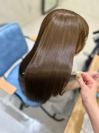 ロング 髪質改善🩵縮毛矯正 代々木/木下のヘアスタイル