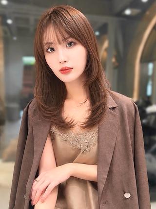 ミディアム 縮毛矯正/レイヤー taiga🧡のヘアスタイル