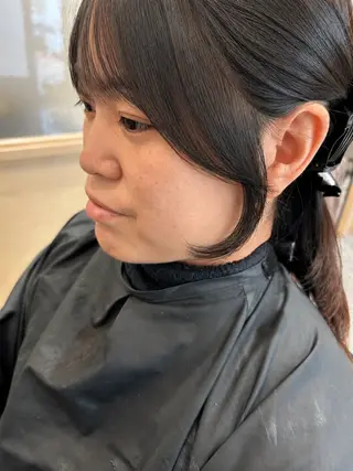 セミロング カラー 久木原 ゆりのヘアスタイル