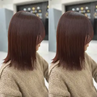 ミディアム 髪質改善🩵縮毛矯正 代々木/木下のヘアスタイル