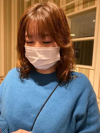 ミディアム LUVISM新潟🎀 透明感カラー/ミユのヘアスタイル