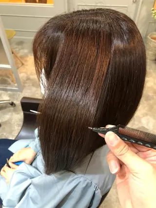 セミロング カラー hair care ACRO店長 谷のヘアスタイル
