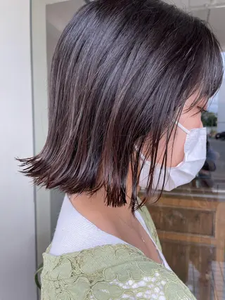 ミディアム カラー 鎌田 愛のヘアスタイル