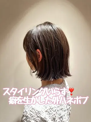 ミディアム 韓国風パーマ❁ fu-ka❁艶カラーのヘアスタイル
